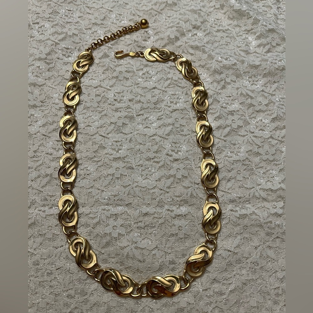 Napier/vintage gold necklace, 22” *